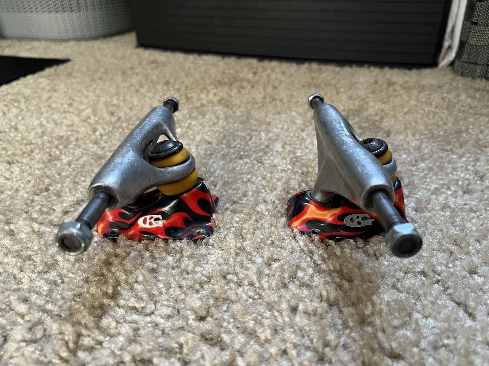 Grind King 129mm Vintage Inverted Kingpin 90s 2000s Skateboard Trucks Grind King 129mm Vintage Inverted Kingpin 90s 2000s Skateboard Trucks