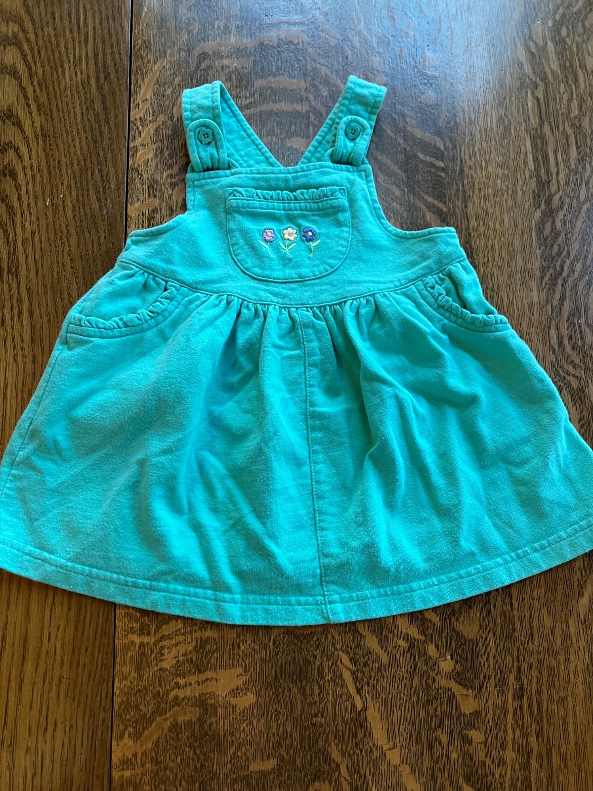 Vtg Rainbow tag Gymboree 1999 Spring in Bloom overall jumper dress 12-18 XXS Vtg Rainbow tag Gymboree 1999 Spring in Bloom overall jumper dress 12-18 XXS