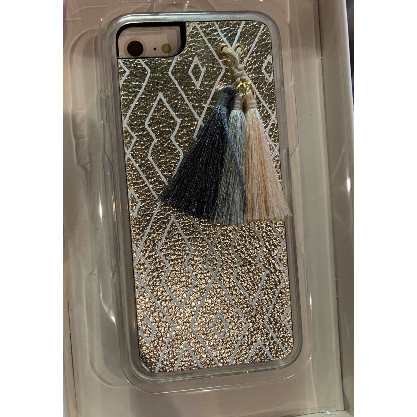 New Anthropology Zero Gravity Gold Trim Boho Tasseled iPhone 6/7/8 Iphone Case New Anthropology Zero Gravity Gold Trim Boho Tasseled iPhone 6/7/8 Iphone Case