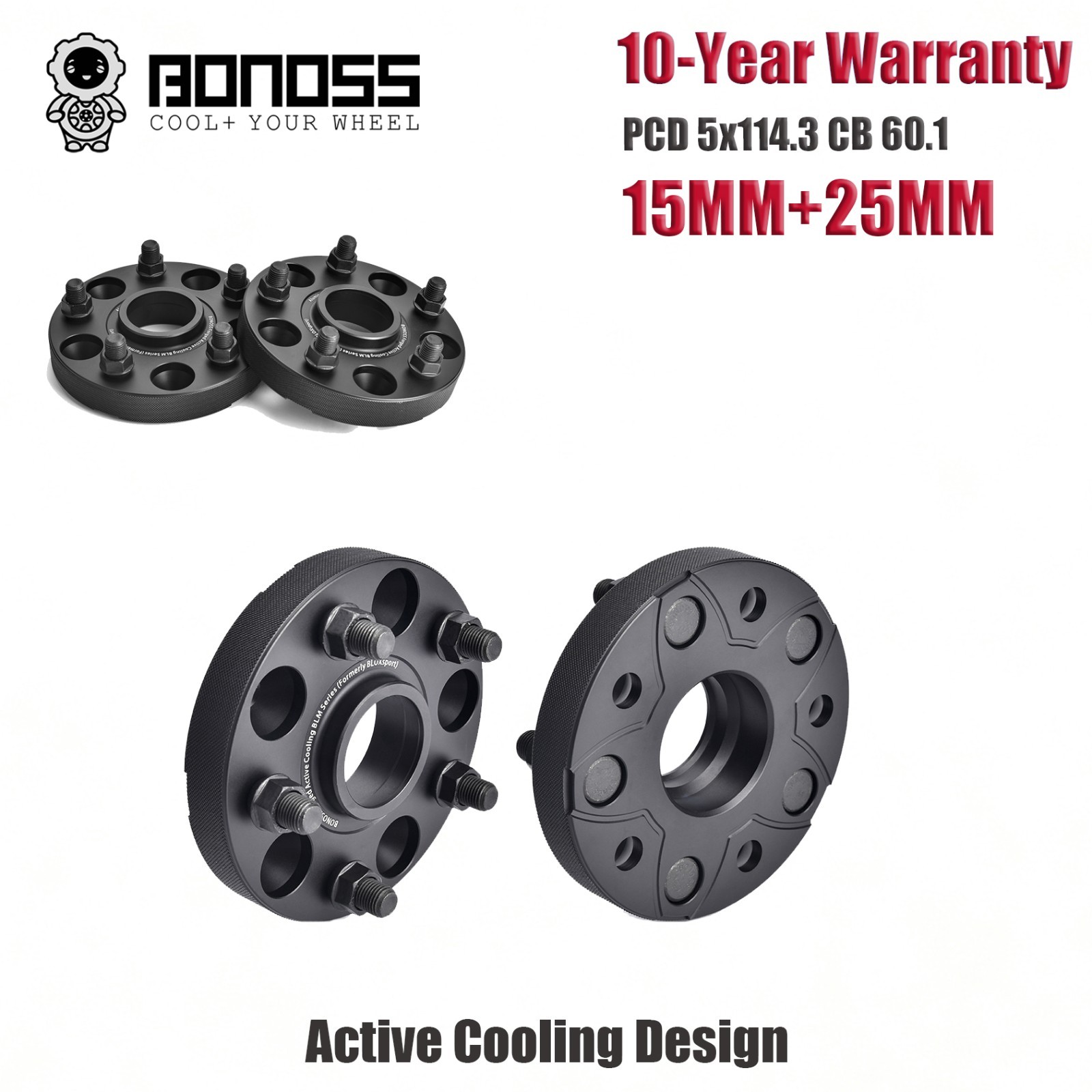 BONOSS 15mm 25mm 4pc Wheel Spacers for Lexus LC500 LC500h LS500 LS500h  5x120