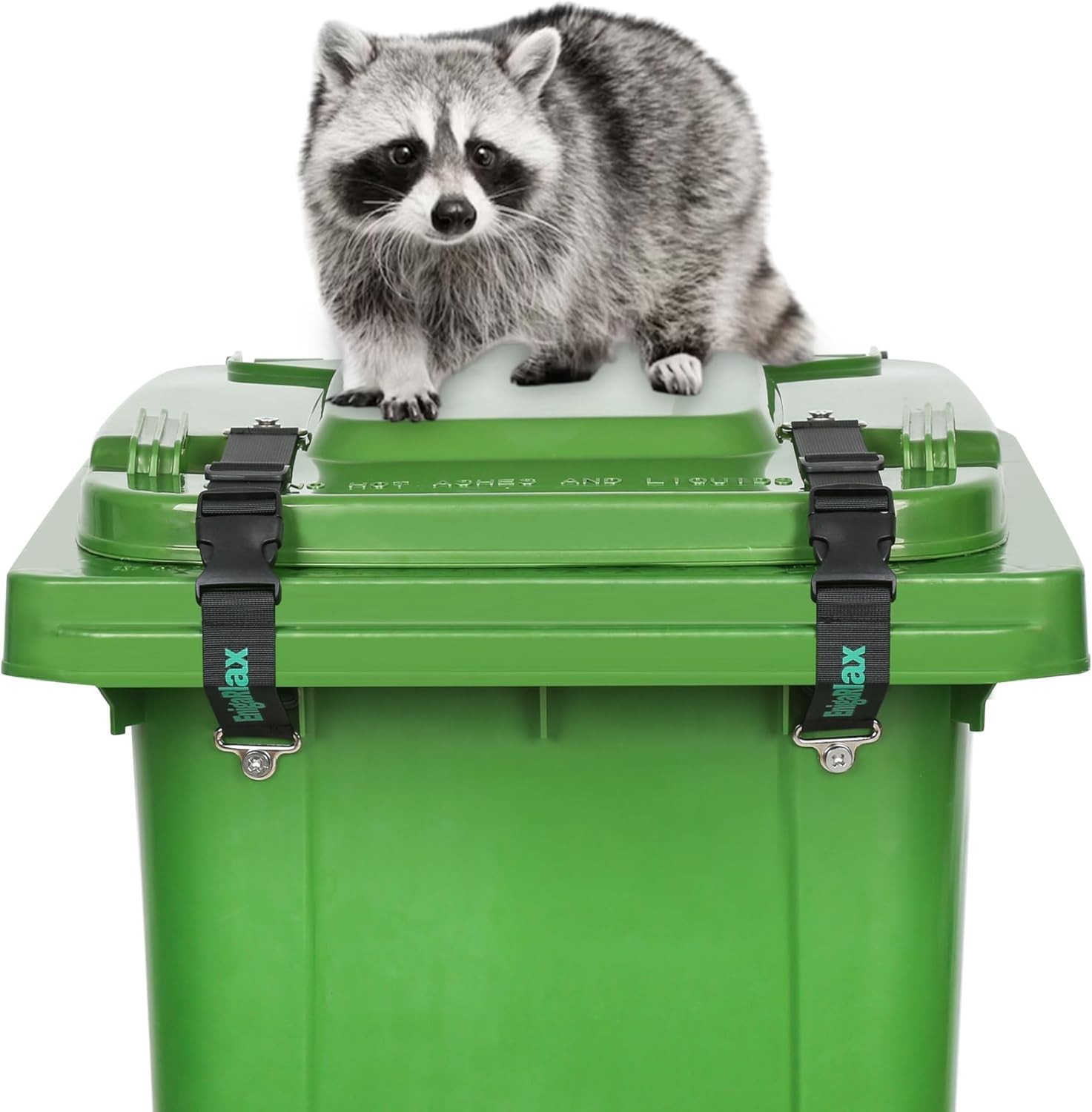 Trash Can Locks for Animals, Raccoon-Proof, 2PCS Outdoor Lid Strap Lock