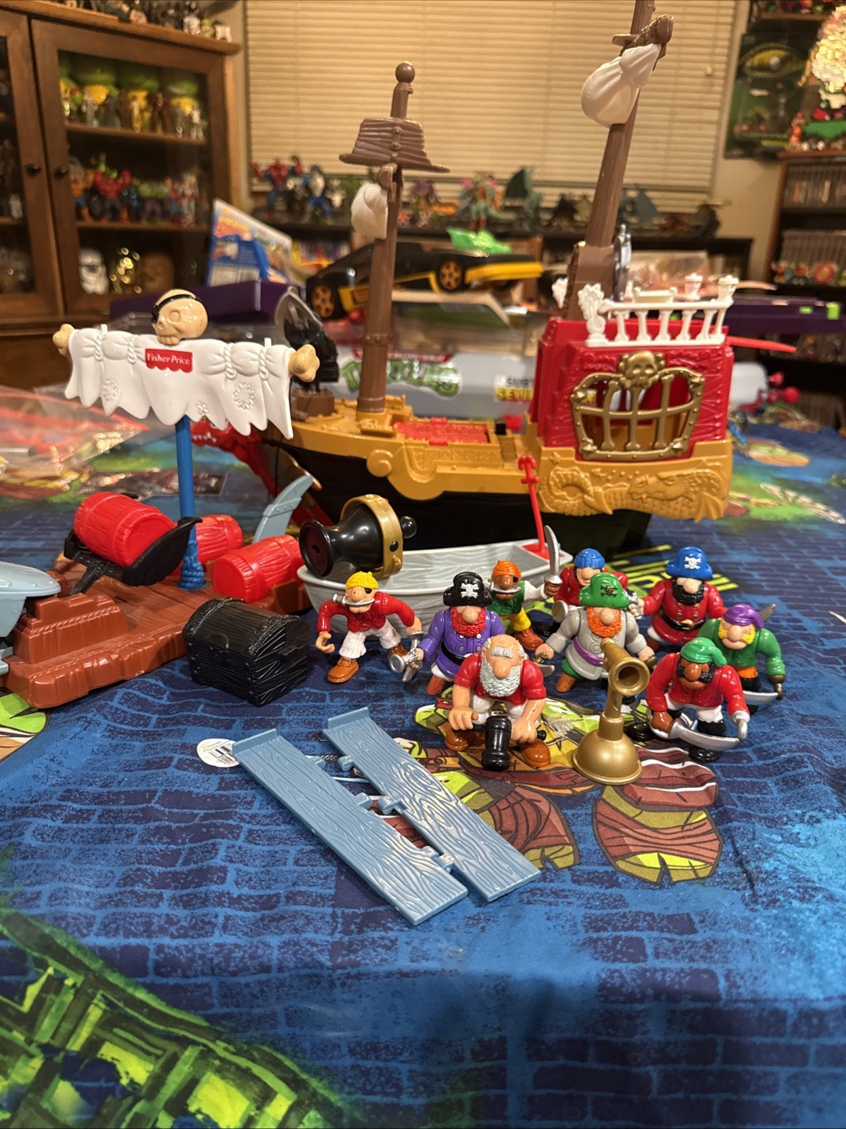 Vintage Fisher Price Great Adventures Pirate Ship 🏴‍☠️ Parts And Pieces Lot