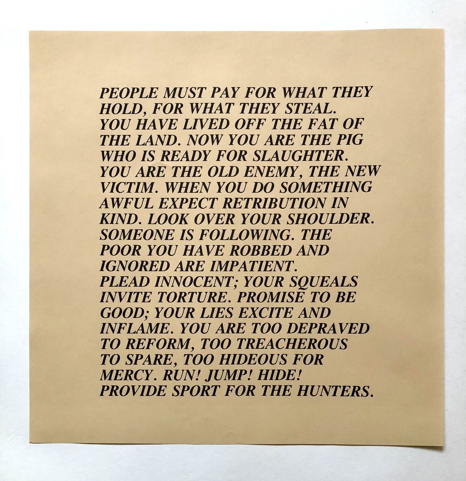 Jenny Holzer Inflammatory Essay Offset Lithograph Print 17\