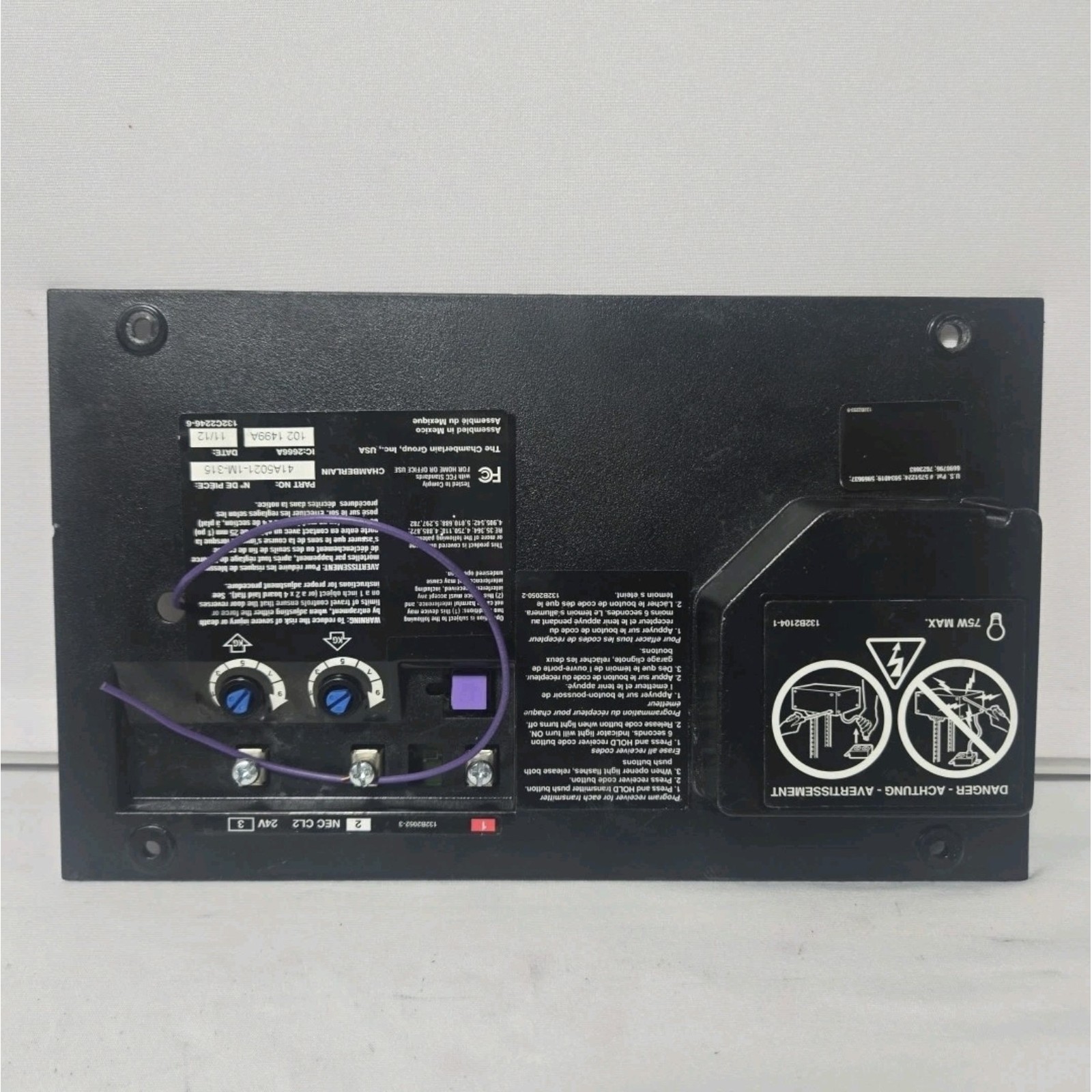 Chamberlain LiftMaster 41A5021-1M-315 41A5021-1H-315 🟪 Purple  Button Tested