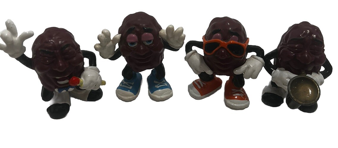 Vintage 1987 Set of 4 Hardee’s California Raisins PVC Figurines Collectibles Vintage 1987 Set of 4 Hardee’s California Raisins PVC Figurines Collectibles