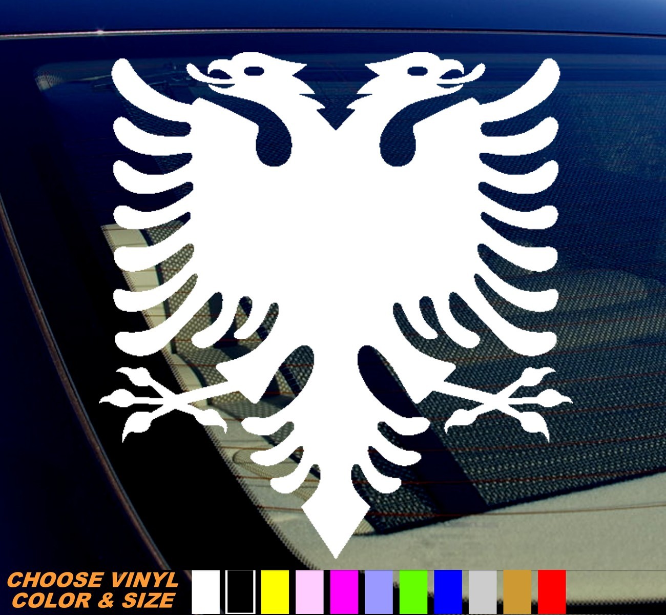 Albania Albanian Flag Eagle Vinyl Decal Sticker Choose Color & Size Albania Albanian Flag Eagle Vinyl Decal Sticker Choose Color & Size