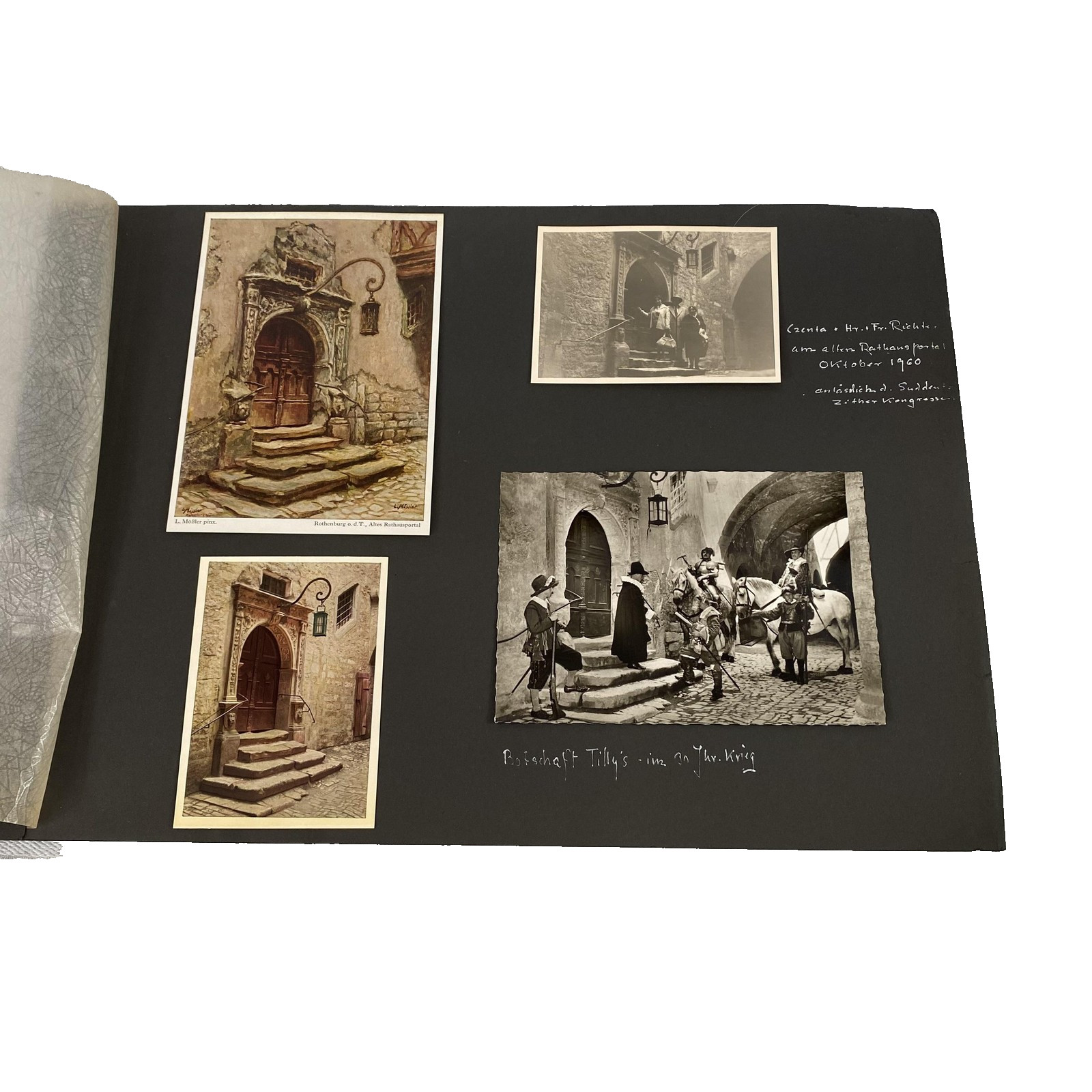Vintage 1960 Rothenburg Ob Der Tauber Germany Scrapbook Page Photos Prints Art