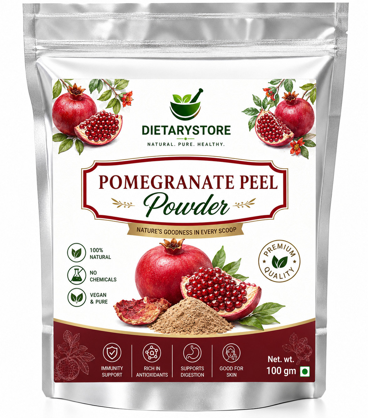 Organic Pomegranate Peel Powder 100% Pure Natural 