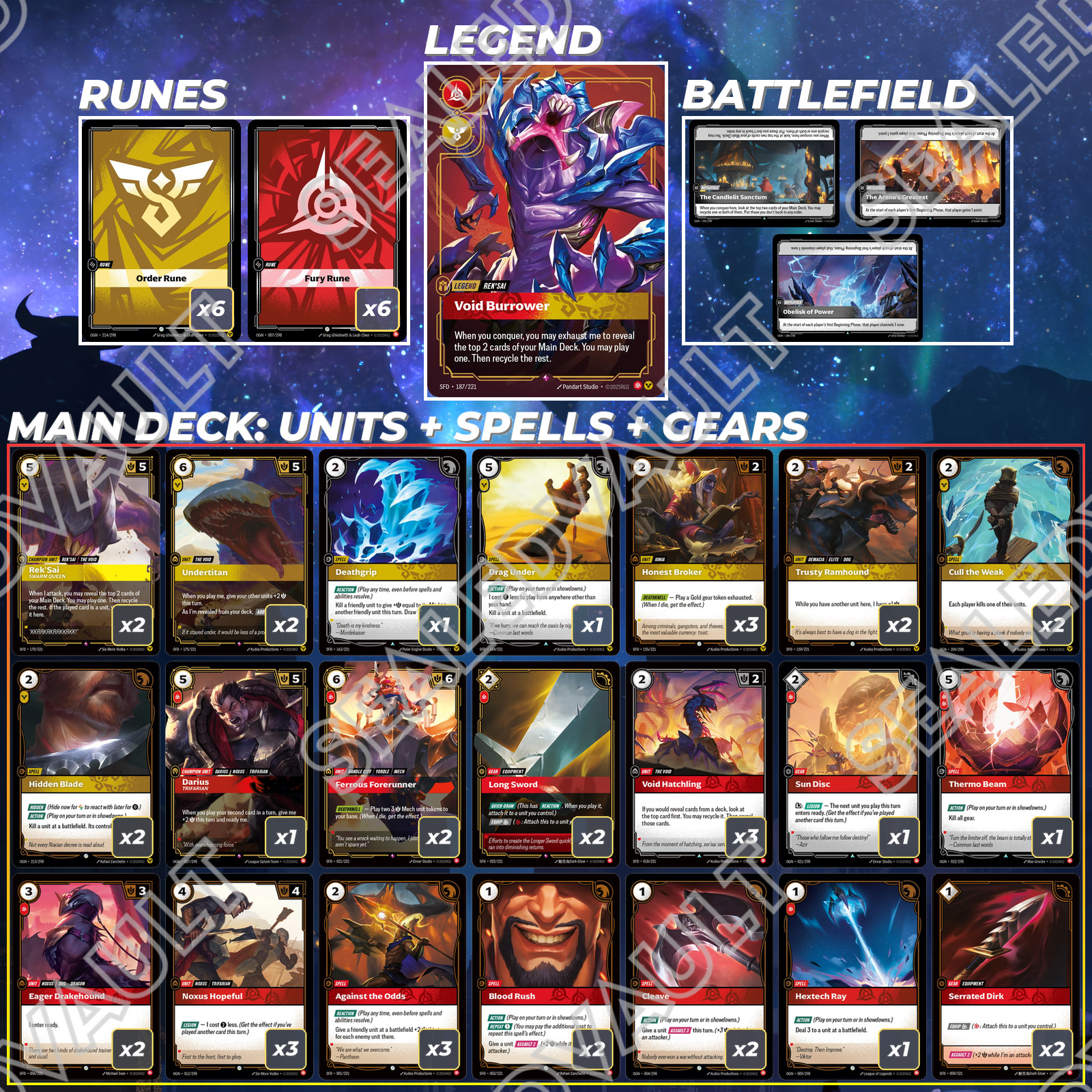Rek\'Sai Budget Riftbound TCG Deck | Spiritforged | Competitive Tournament Ready