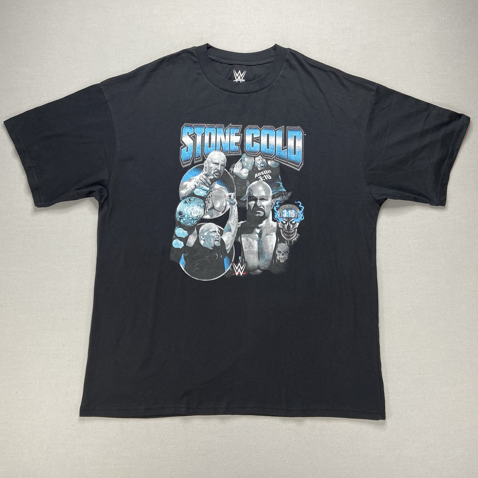 WWE Legends Stone Cold Steve Austin Wrestling Graphic T-Shirt Black Men Size 2XL WWE Legends Stone Cold Steve Austin Wrestling Graphic T-Shirt Black Men Size 2XL