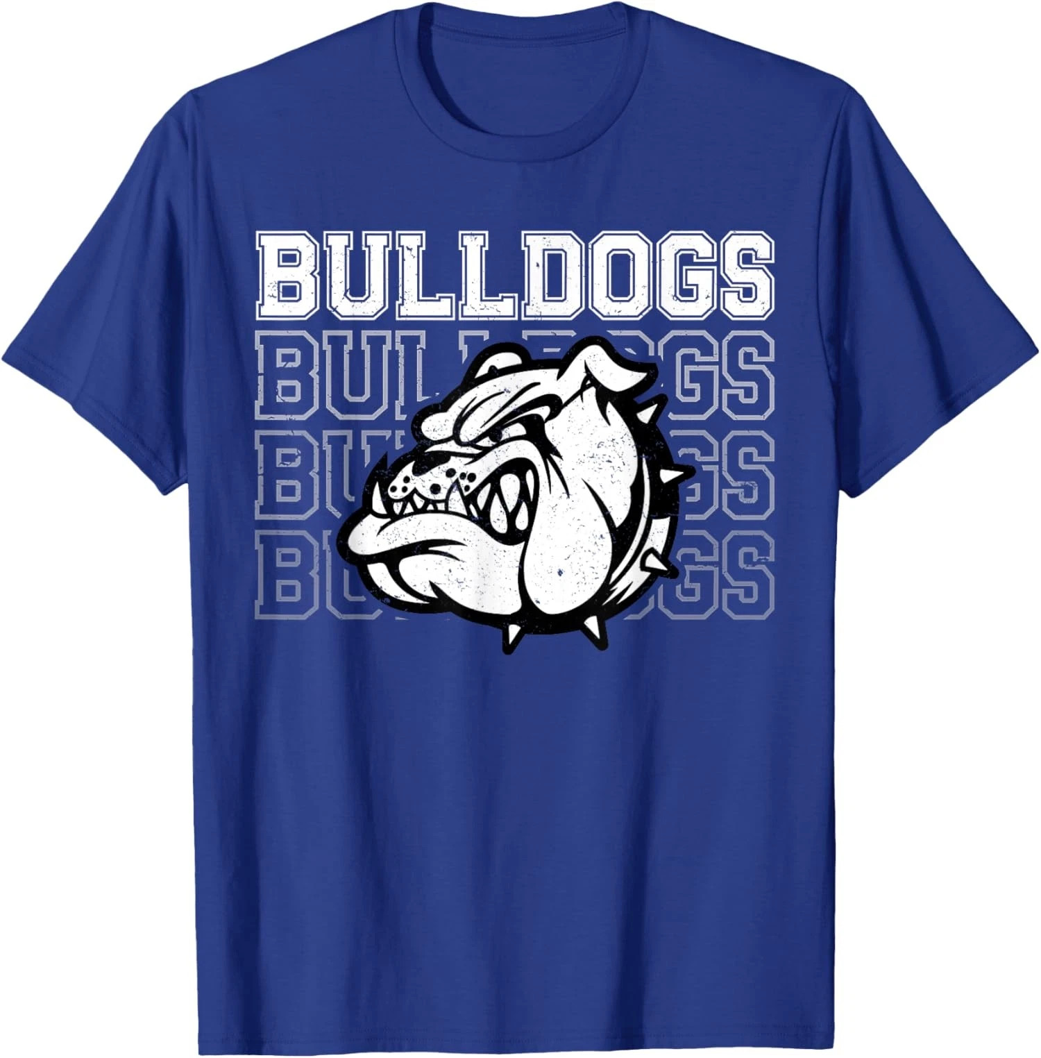 Vintage Bulldog Mascot Graphic T-Shirt Sports Fan Unisex Tee
