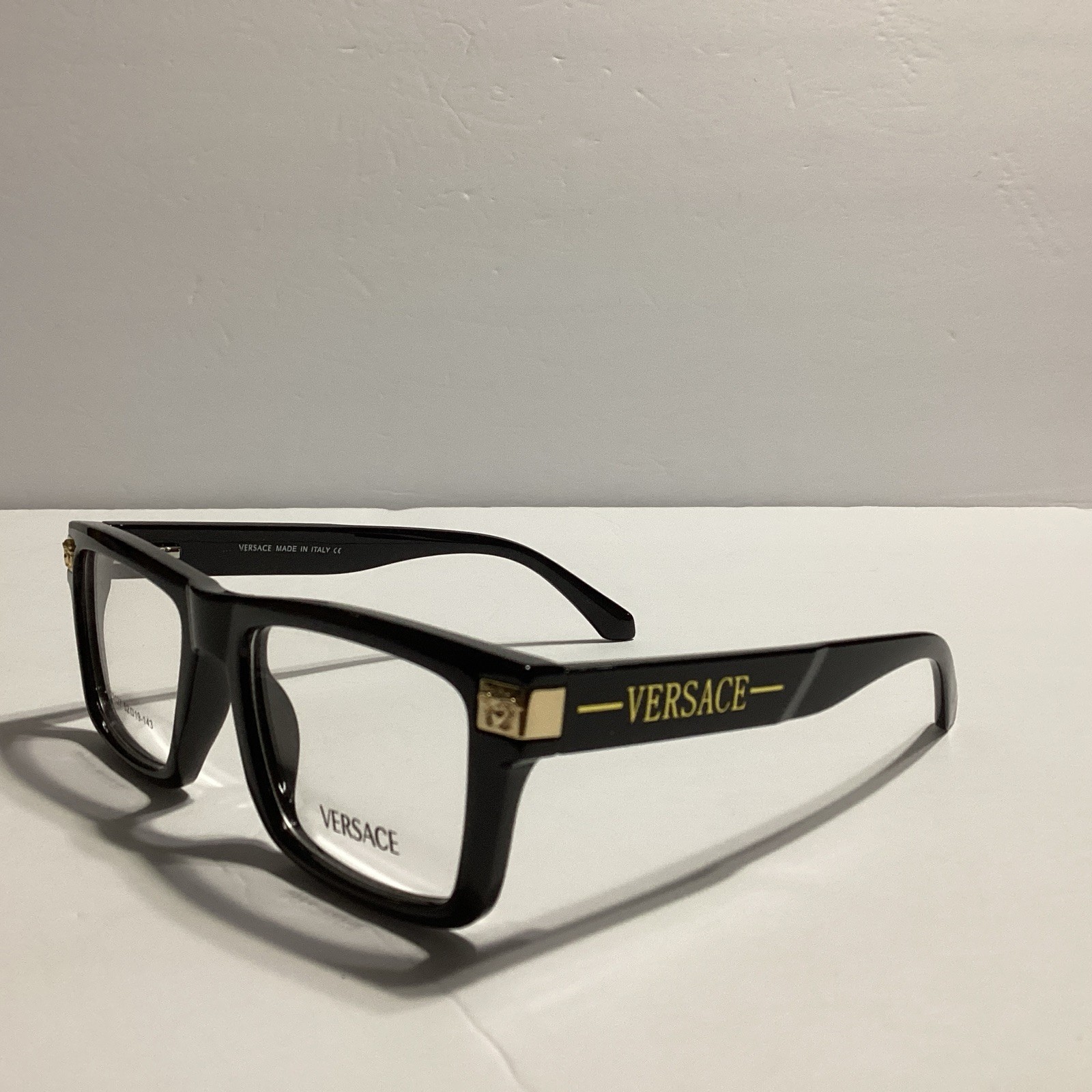 Versace Transparent Black Eyeglasses Frames 
