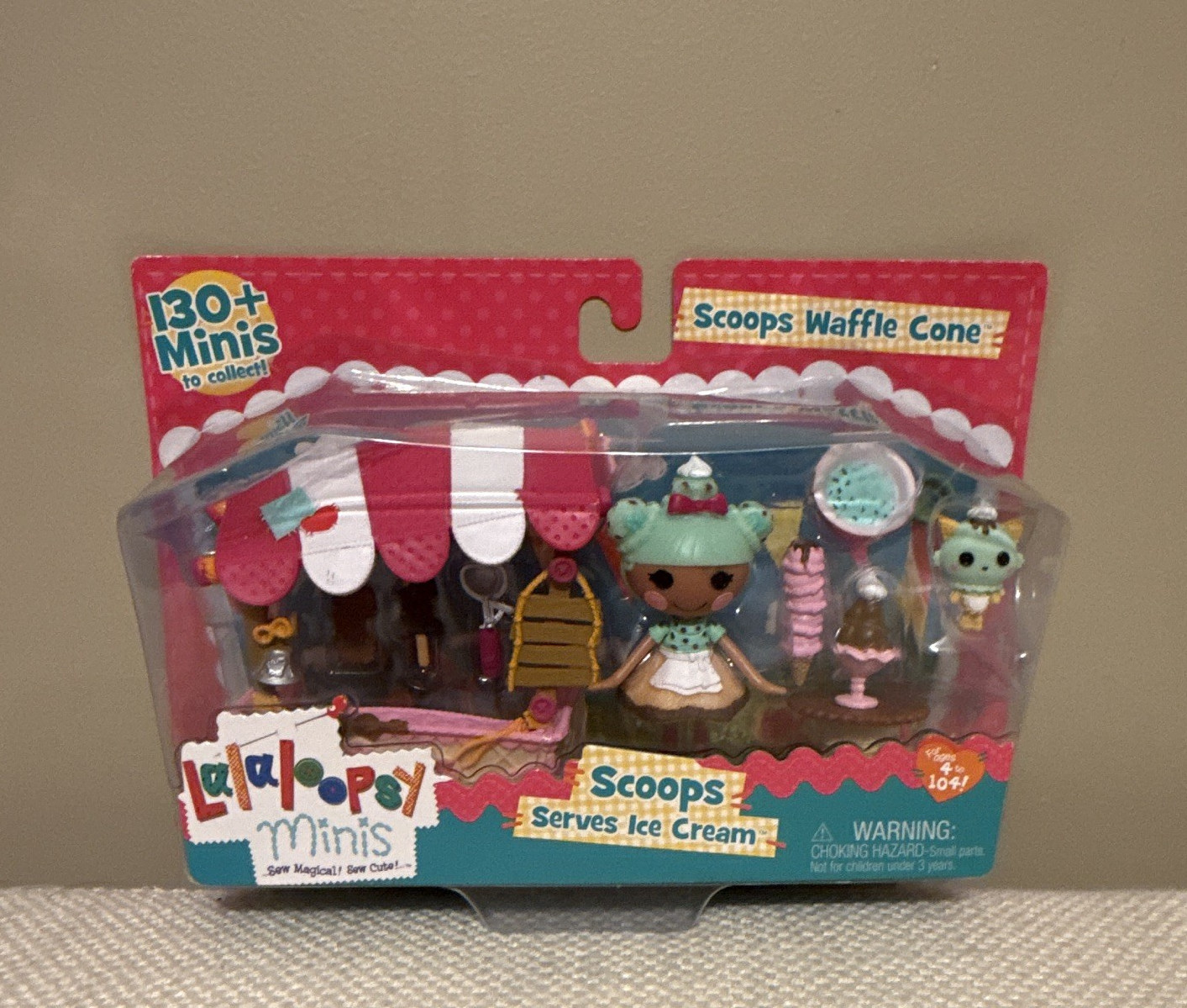 Lalaloopsy Minis Scoops Waffle Cone Serves Ice Cream Playset NEW Sealed Retired Lalaloopsy Minis Scoops Waffle Cone Serves Ice Cream Playset NEW Sealed Retired