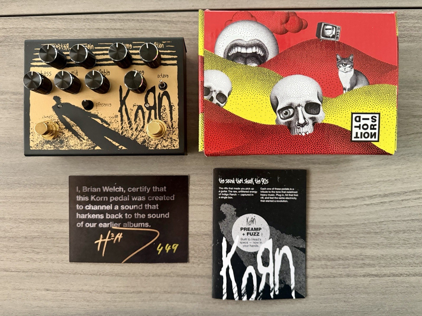 Korn Guitar Pedal HEAD Indigo Ranch SIGNED LIMITED TO 500 Sold Out LIMITED RARE