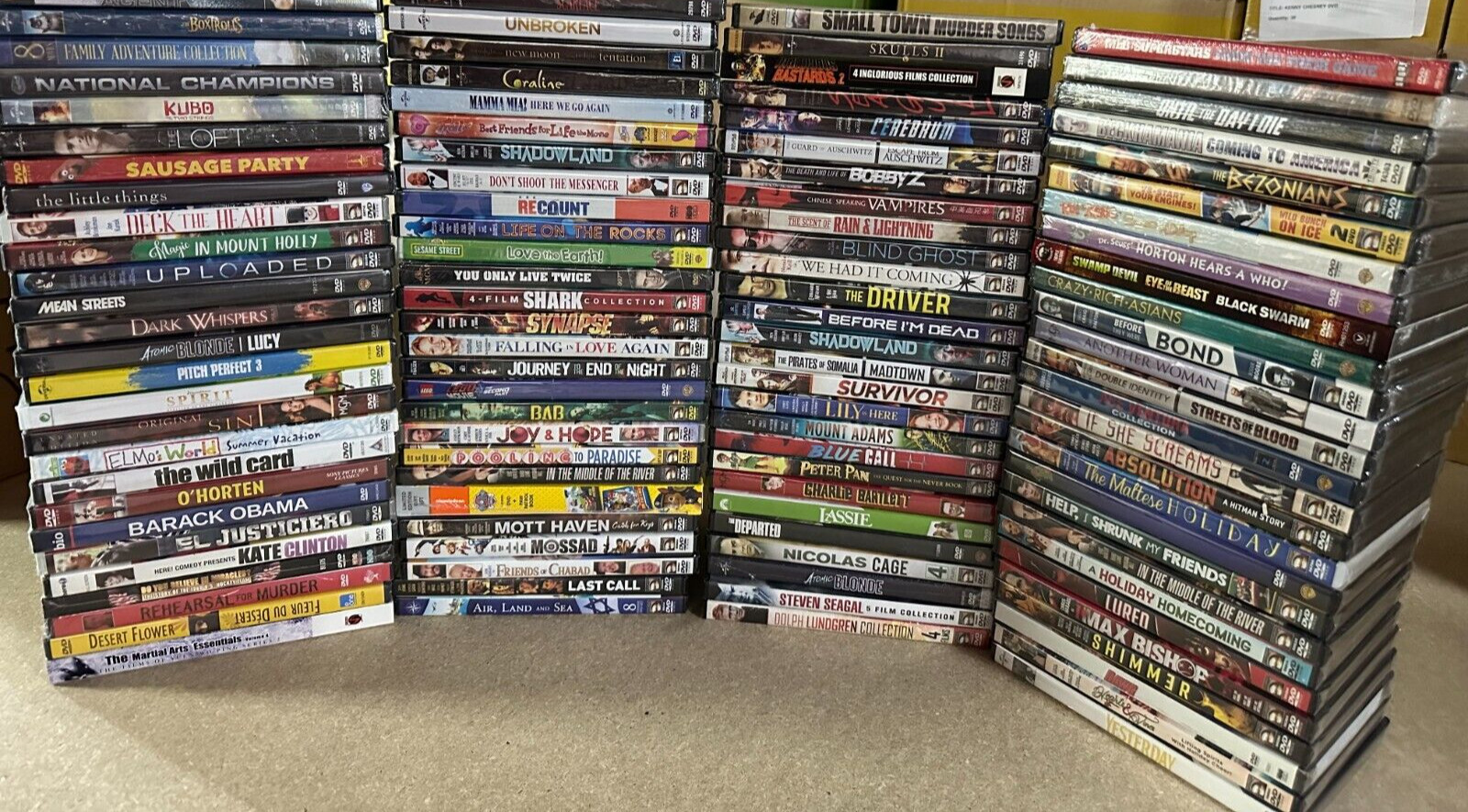60 Wholesale lot DVD movies bulk assorted MIXED GENRES  Video CHEAP
