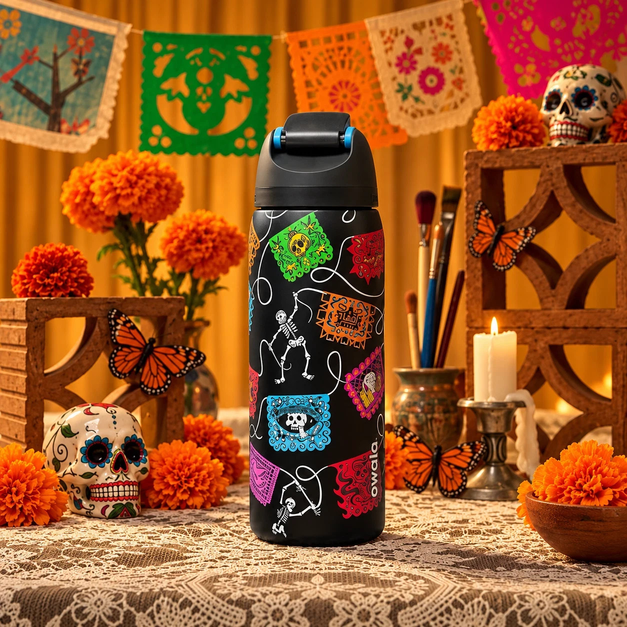 Owala x Yo Llo Calli Amor Y Vida 32oz FreeSip Water Bottle Limited Edition NEW Owala x Yo Llo Calli Amor Y Vida 32oz FreeSip Water Bottle Limited Edition NEW