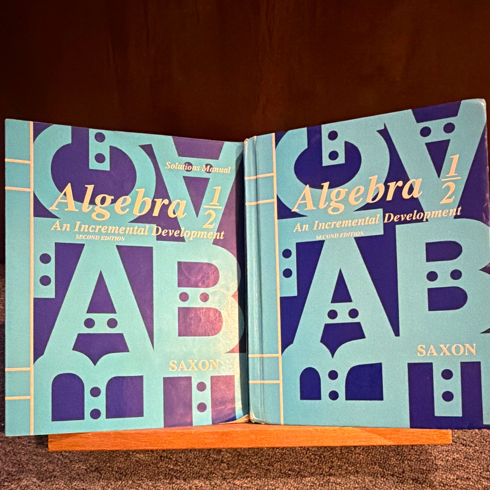 Saxon Algebra 1/2 with Solutions Manual 2nd Ed Hardcover 1997 English 469pg