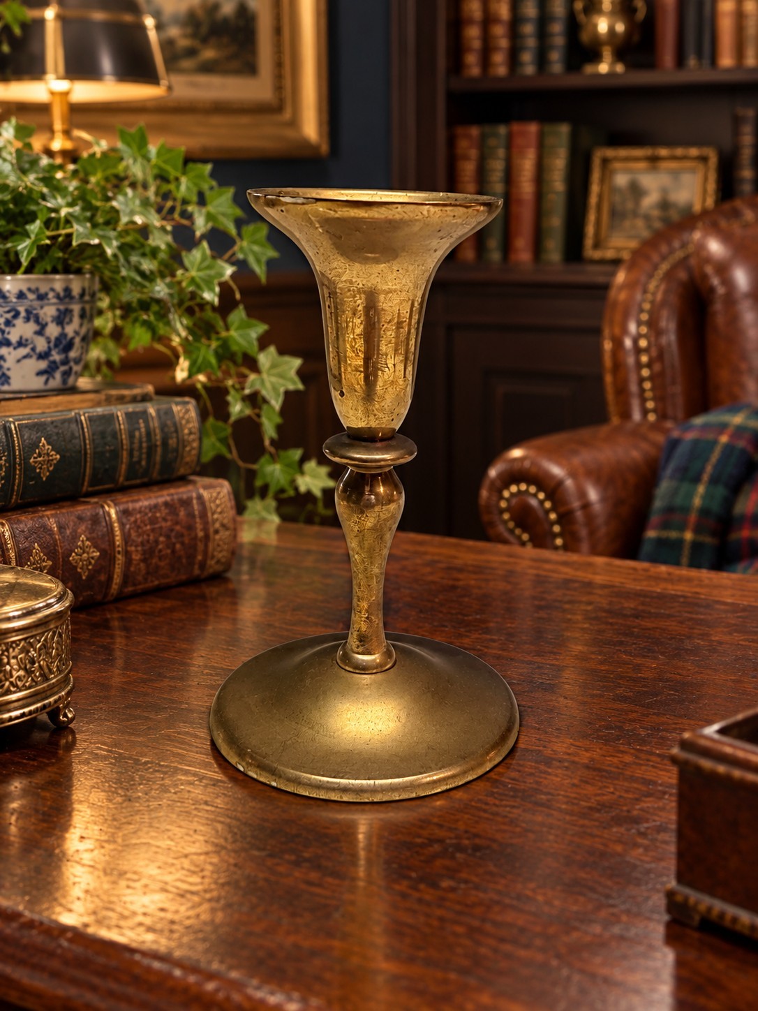 Vintage Solid Brass Candlestick 6\