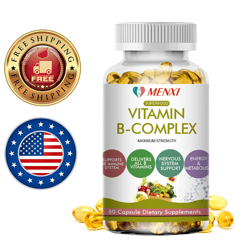 Vitamin B Complex Capsules B1 B2 B3 B5 B6 B7 B9 B12 Folic Acid & Biotin Energy Vitamin B Complex Capsules B1 B2 B3 B5 B6 B7 B9 B12 Folic Acid & Biotin Energy