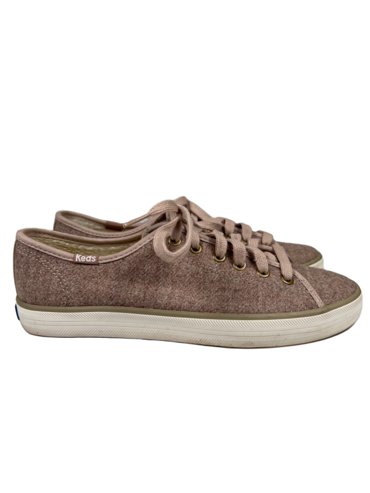 Keds Women\'s Light Brown Kickstart Wool Blend CX Dream Foam Lace Up Sneakers - 7