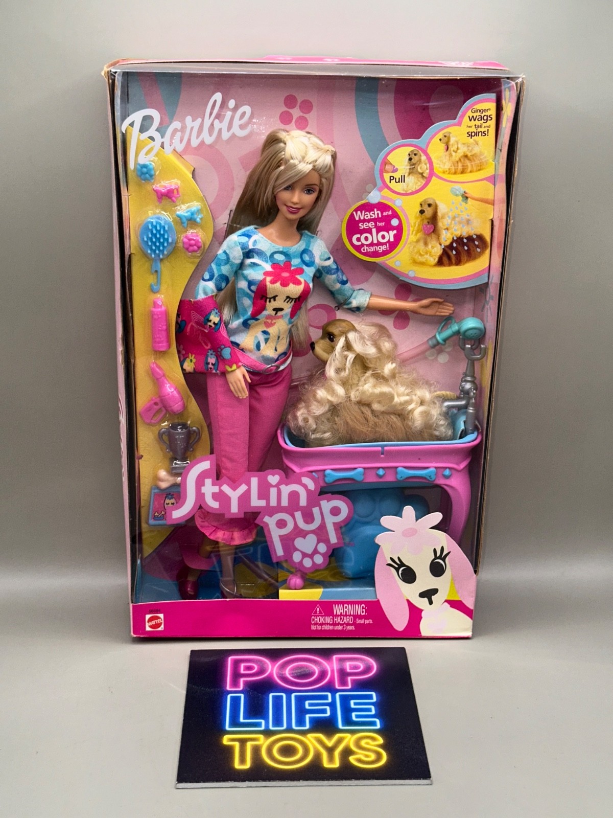 Vintage 2002 Mattel “Stylin’ Pup Barbie” #56684 *NRFB*