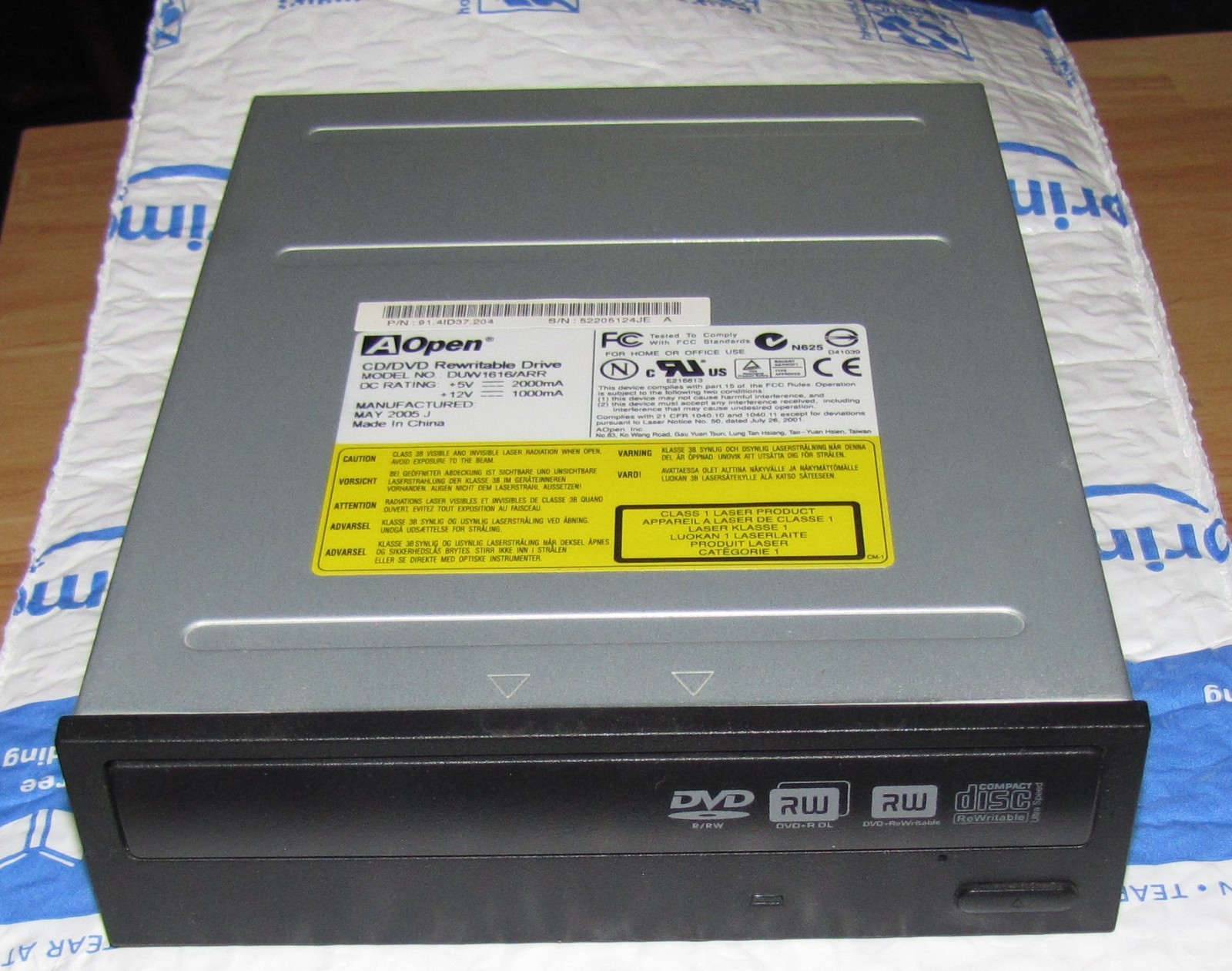 AOpen CD/DVD Rewritable 5.25\ AOpen CD/DVD Rewritable 5.25\