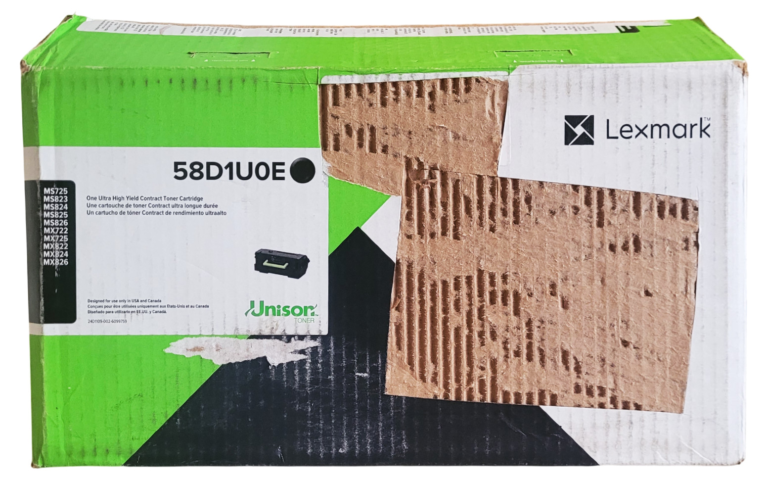 Lexmark 58D1U0E Black Ultra High Yield Toner Cartridge New Sealed-Open Box Lexmark 58D1U0E Black Ultra High Yield Toner Cartridge New Sealed-Open Box
