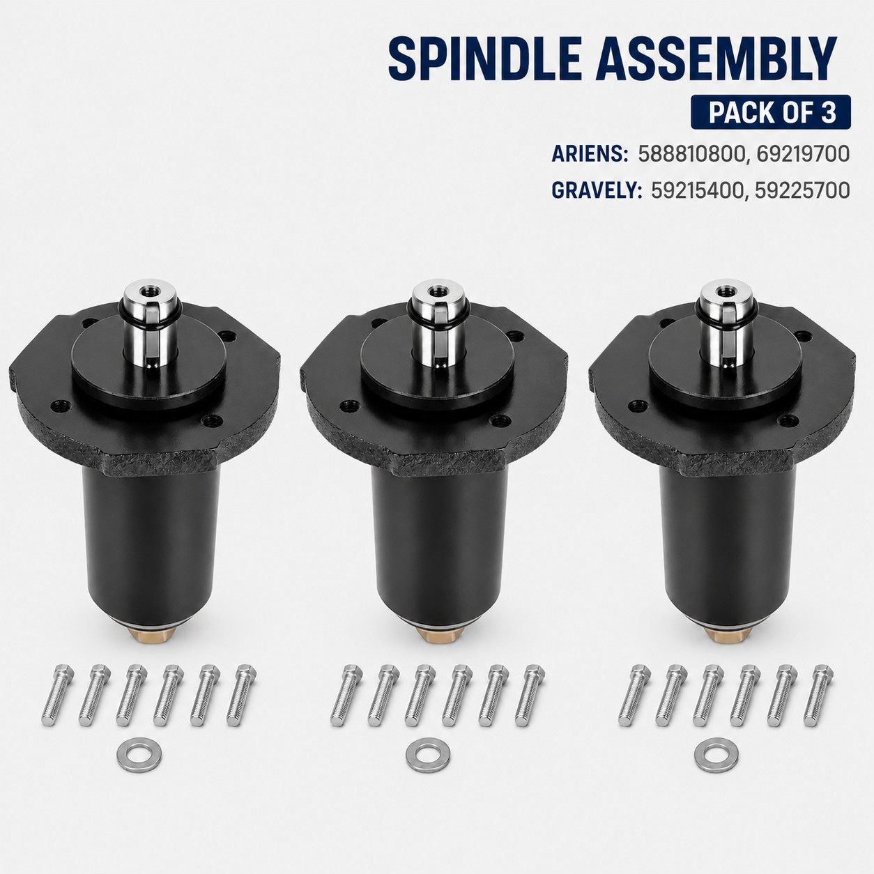 3pc Deck Spindle Gravely 988173 988186 991080 991083 991011 ZT52 52\