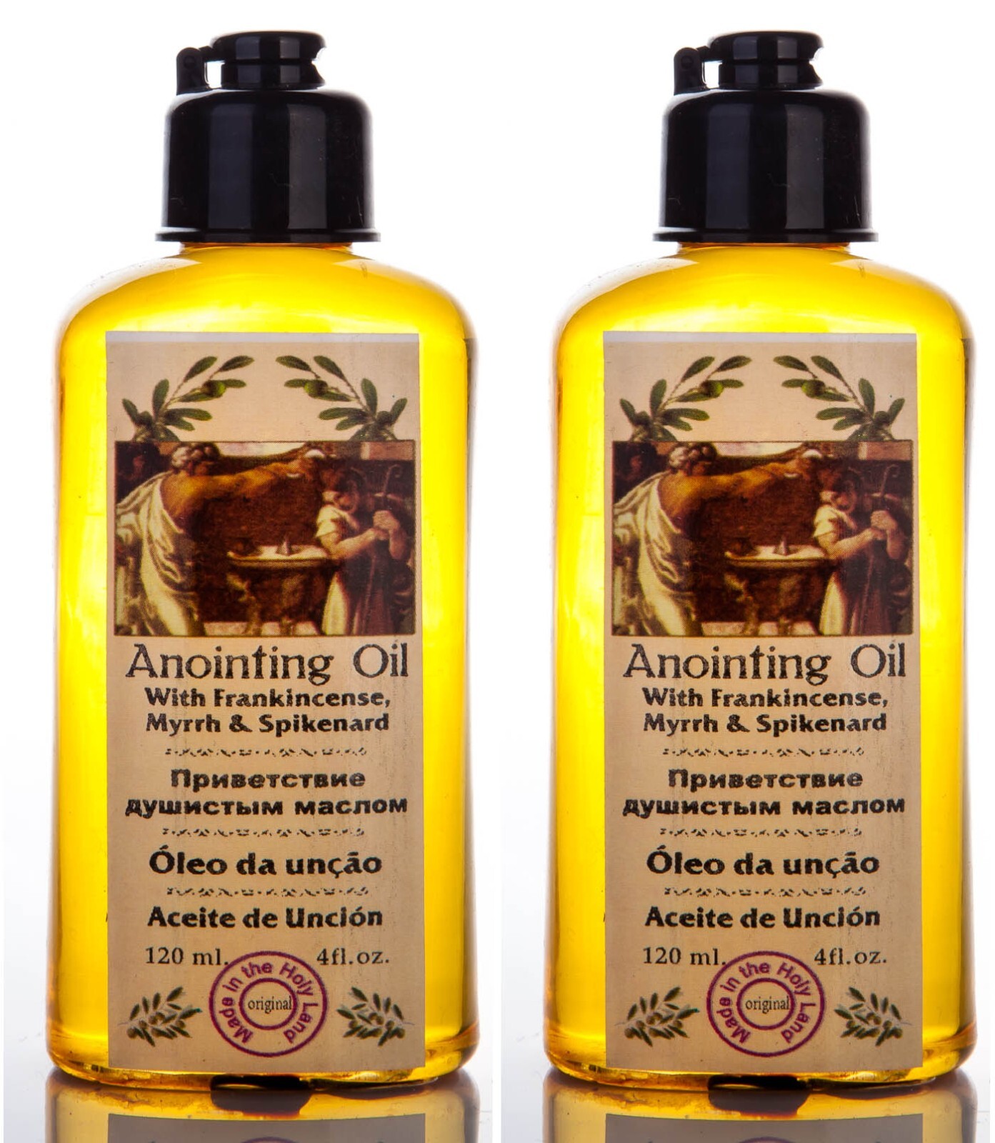 2 Bottles of Anointing Oil with Frankincense, Myrrh and Spikenard 120ml