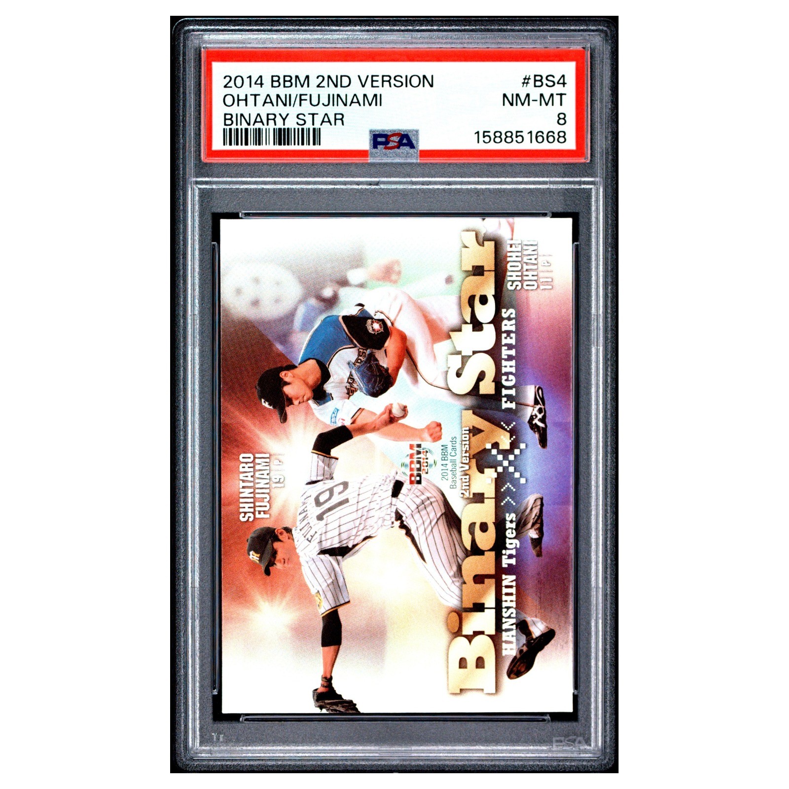Ohtani/Fujinami #BS4 PSA 8 2014 Bbm 2nd Version Binary Star Baseball Card MLB