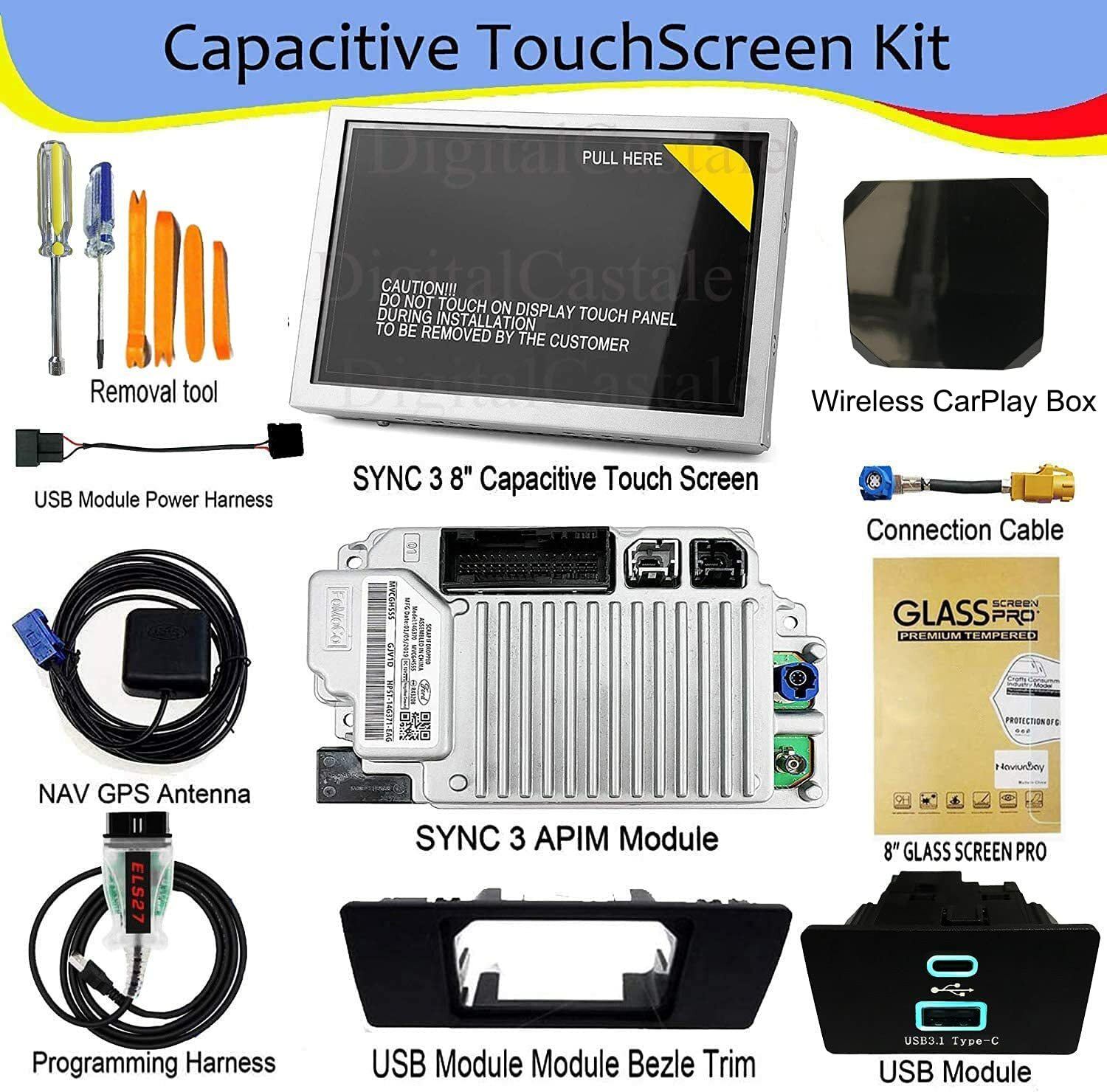 fits CARPLAY Ford SYNC 2-3 Upgrade Kit 3.4 | VIN Programmed | Plug&Play