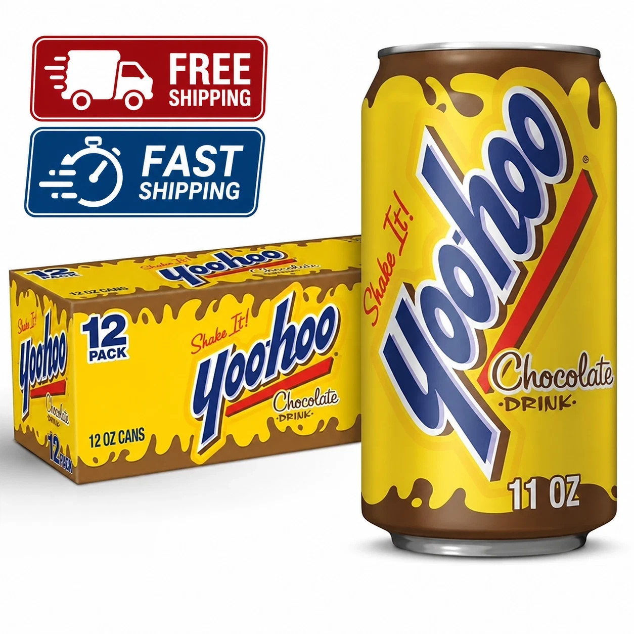 Yoo-hoo Chocolate Drink, 11 Fluid Ounce, 12 Pack Cans