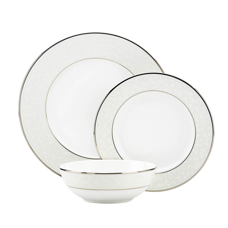Lenox Bone China OPAL INNOCENCE Three Piece Place Setting - N/O
