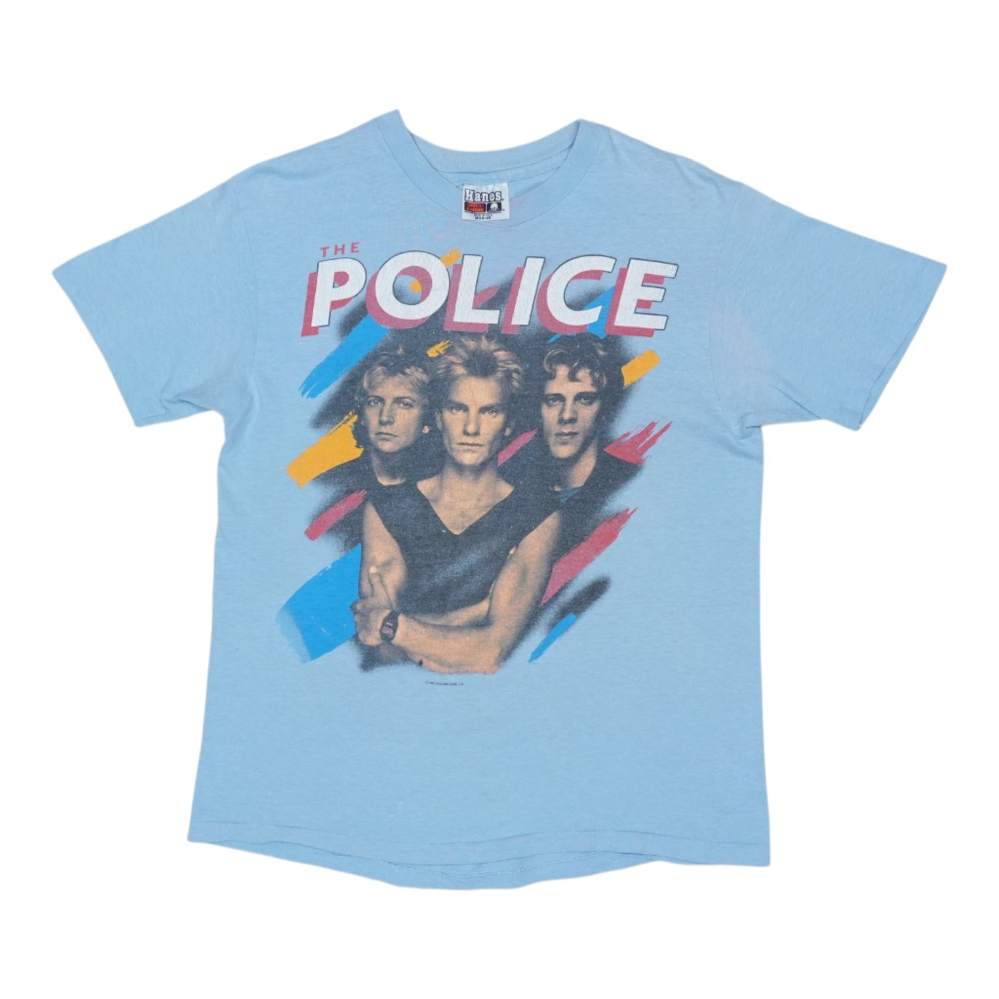 Vintage 1983 The Police Synchronicity Tour Light Blue All Sizes Shirt