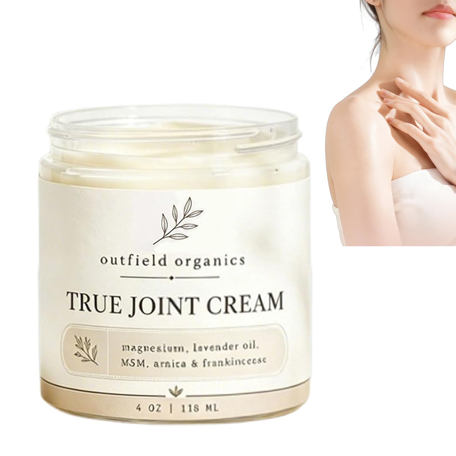 Outfield Organics True Joint Cream Natural Relief Support for Joint Discomfort