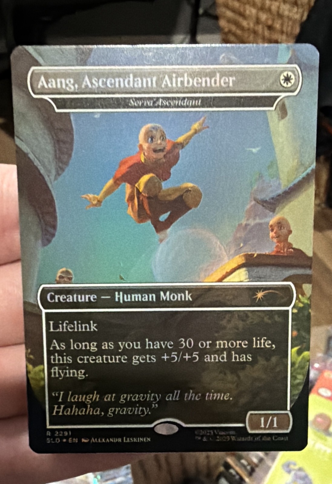 Aang, Ascendant Airbender - Serra Ascendant (Rainbow Foil) Secret Lair Drop Foil Aang, Ascendant Airbender - Serra Ascendant (Rainbow Foil) Secret Lair Drop Foil