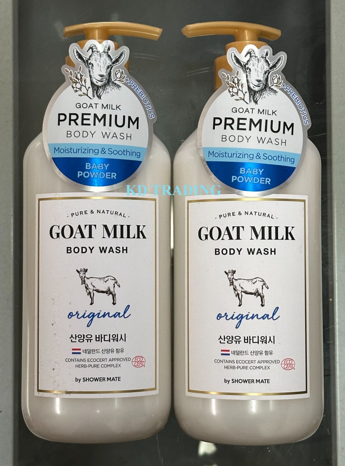 (2-Pk) SHOWER MATE Moisturize Soothe NATURAL GOAT MILK BODY WASH ~ BABY POWDER (2-Pk) SHOWER MATE Moisturize Soothe NATURAL GOAT MILK BODY WASH ~ BABY POWDER