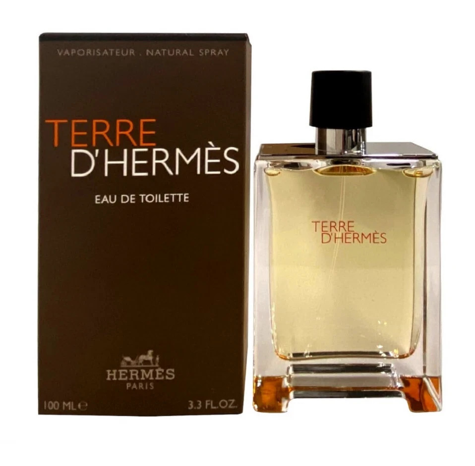 Terre D\'Hermes by Hermes 3.3/3.4 oz Eau de Toilette Cologne for Men New In Box Terre D\'Hermes by Hermes 3.3/3.4 oz Eau de Toilette Cologne for Men New In Box