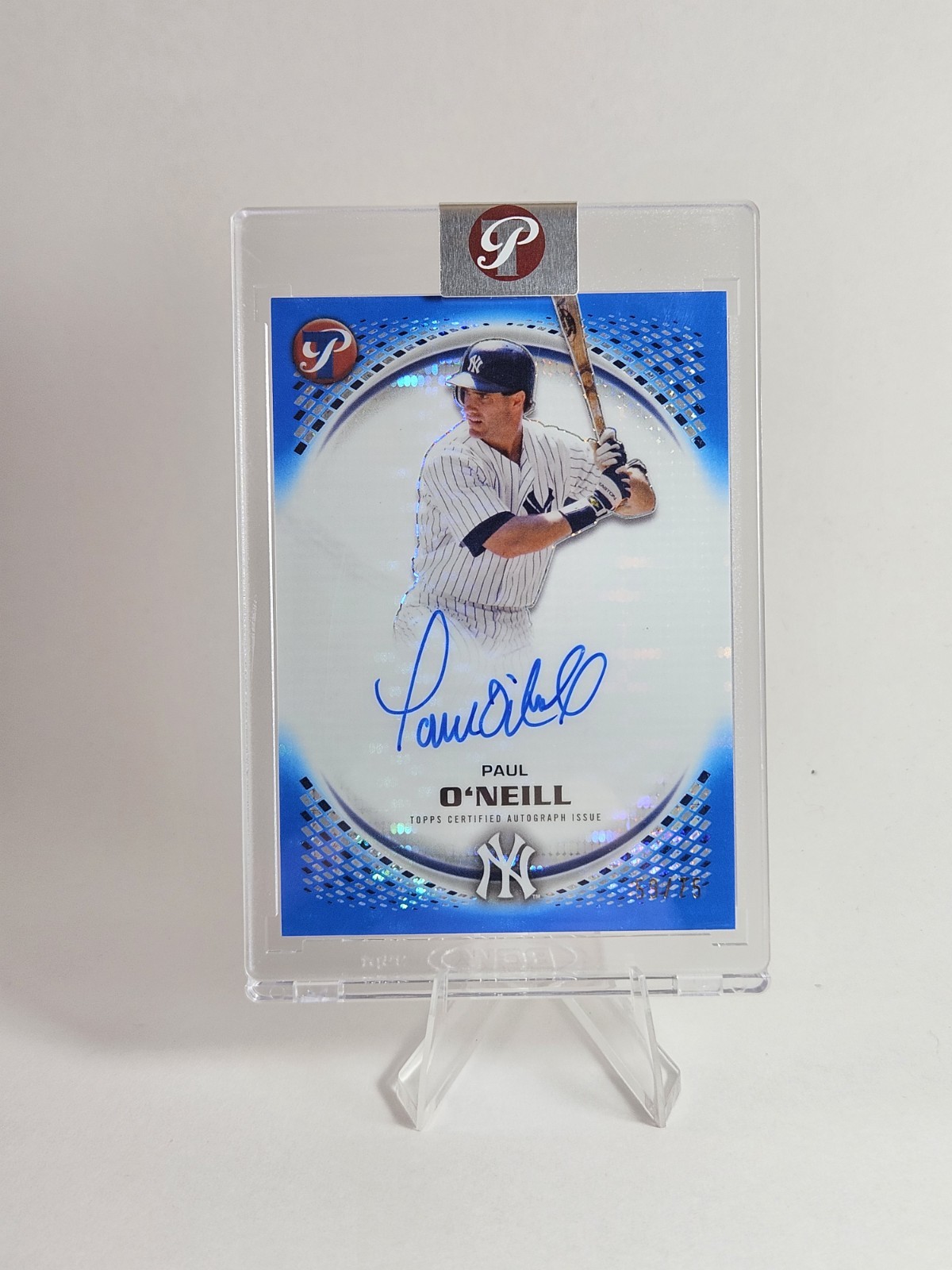 2026 Topps Pristine Paul O\'Neill Auto Blue Refractor #PA-PO 59/75 Yankees