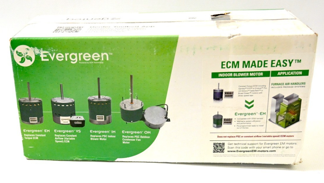 New Evergreen Genteq Blower motor 6207E EM ECM 3/4HP 208V New Evergreen Genteq Blower motor 6207E EM ECM 3/4HP 208V