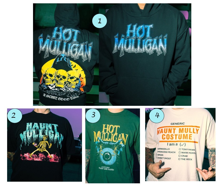 Hot Mulligan Concert Halloween Graphic T-Shirt Hoodie Merch Reprint