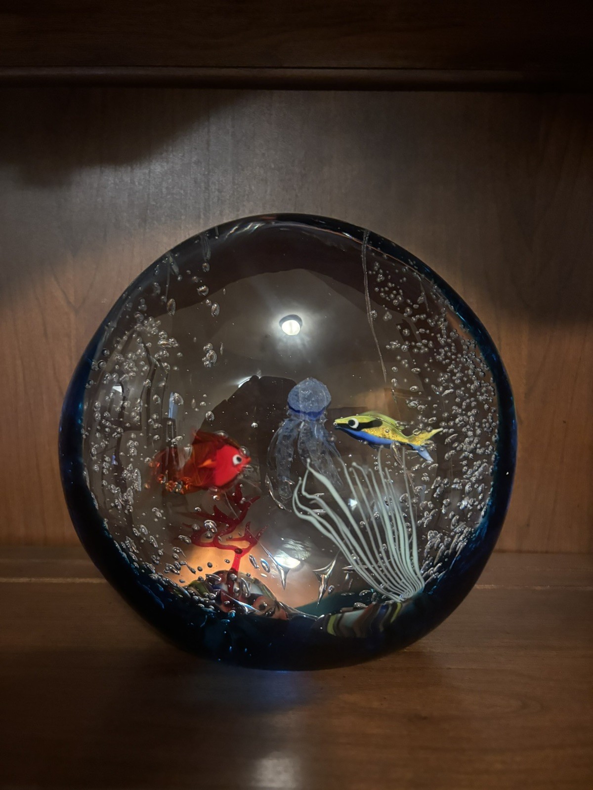 Vintage Garanzia Murano Glass Aquarium Sculpture 5.5 Vintage Garanzia Murano Glass Aquarium Sculpture 5.5