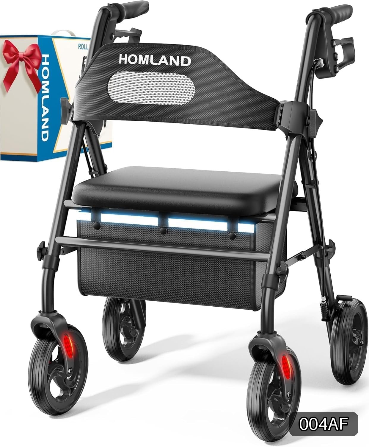 Rollator Walker with Seat HOMLAND Foldable 16 in Seat #R013