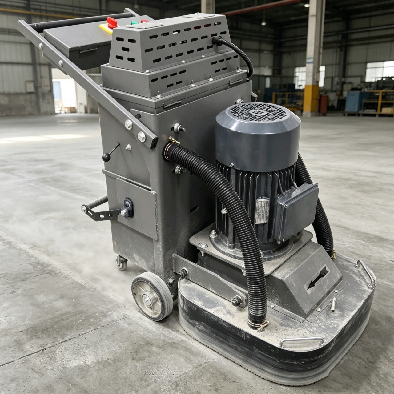 220V Hand-push Concrete Floor Grinder Cement Ground Polishing Machine w/40L Dust