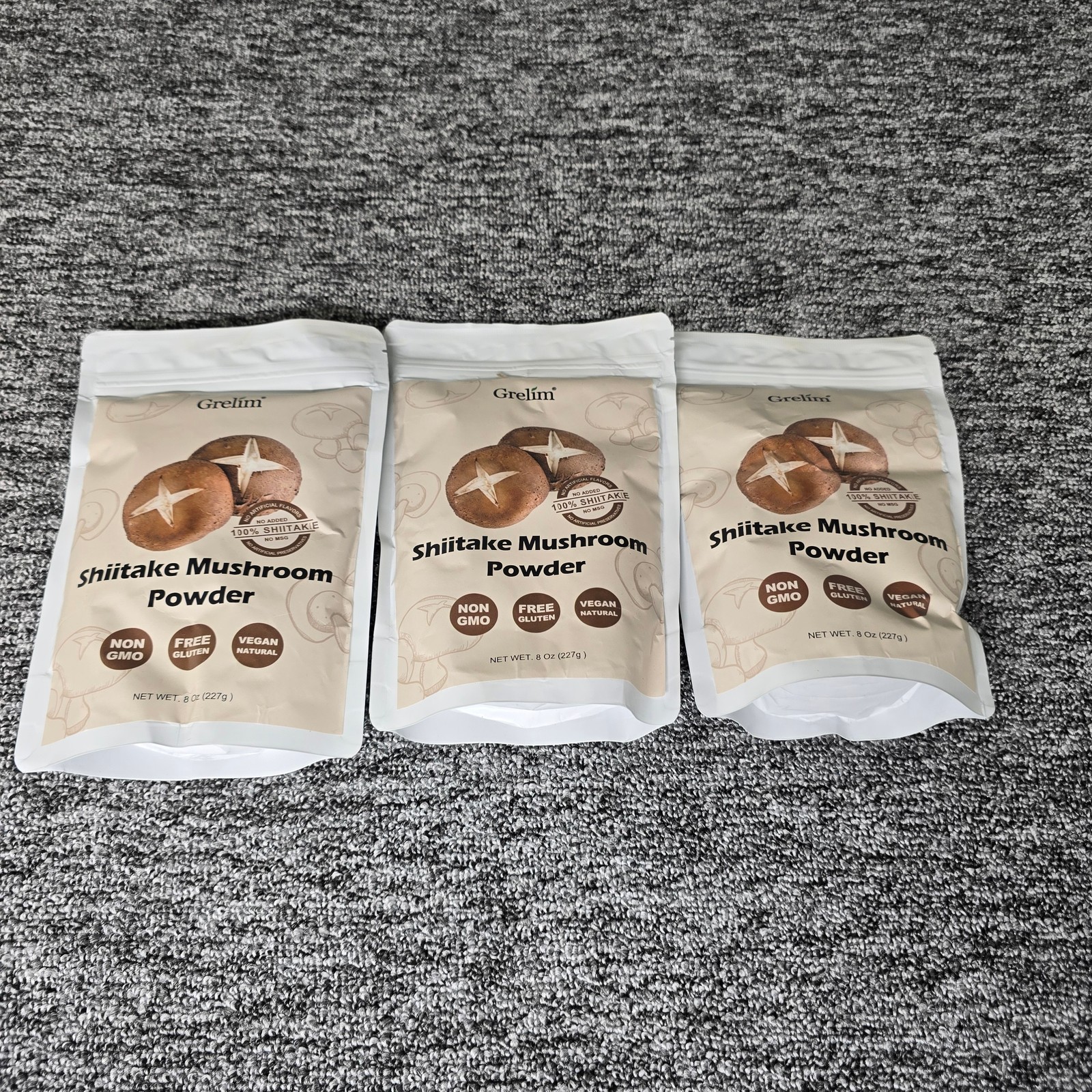 3X Grelim Shiitake Mushroom powder 8oz Each Best Buy 12/25/2026 Sealed