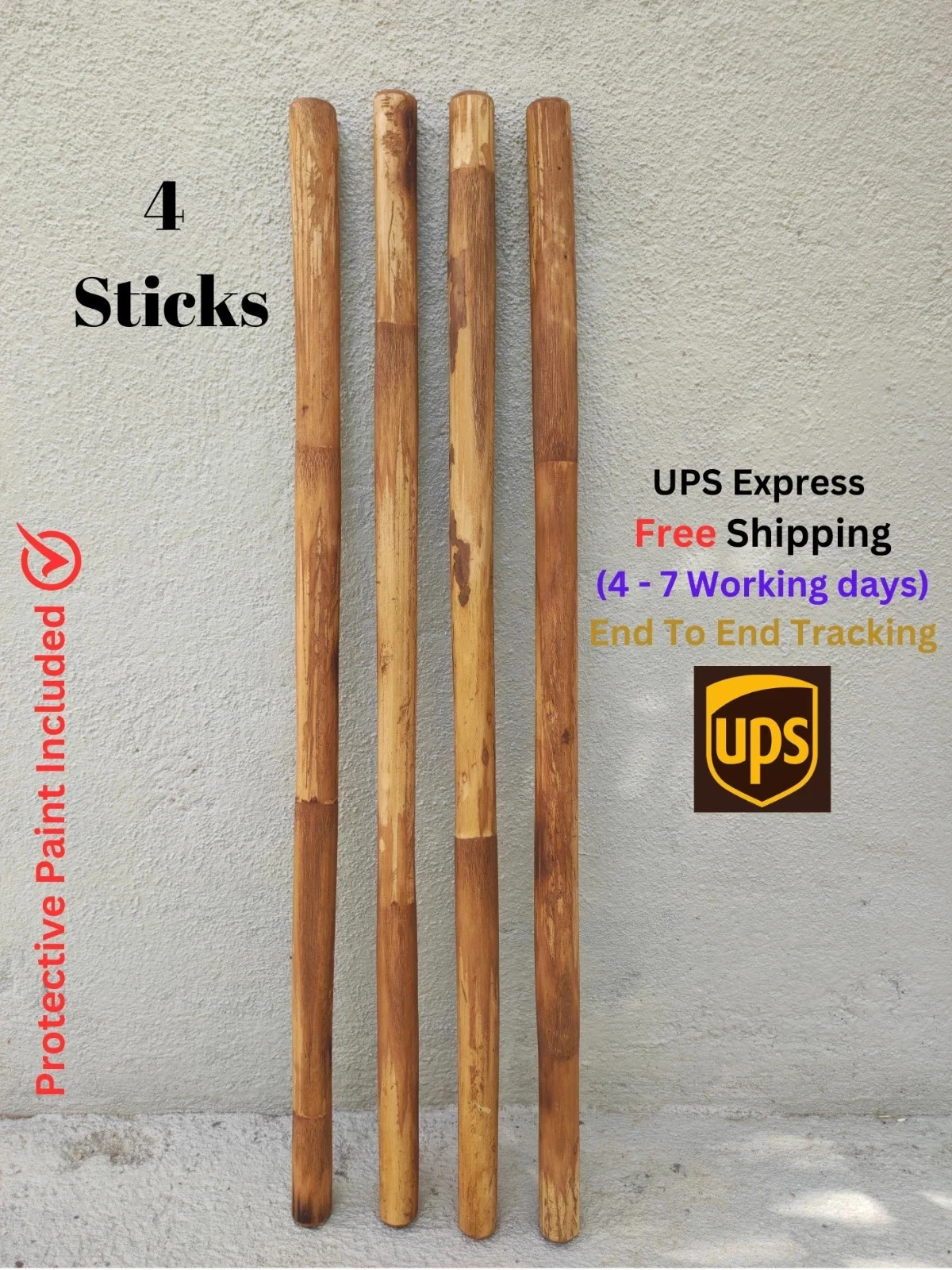 Escrima Kali Arnis Multi Node Sticks Plain Rattan Wskin 28”/1\ Escrima Kali Arnis Multi Node Sticks Plain Rattan Wskin 28”/1\