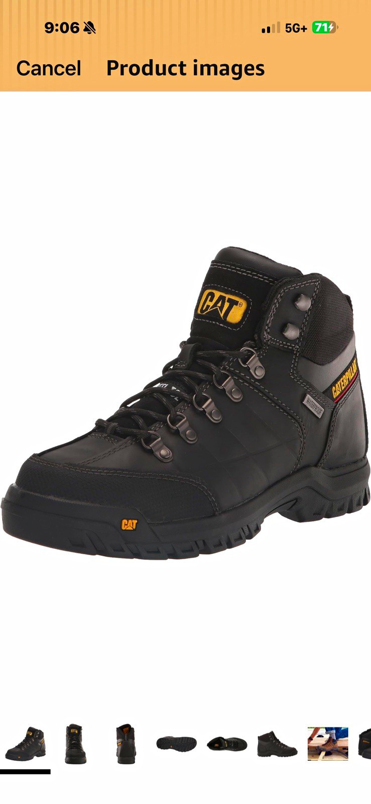 Caterpillar CAT Steel Toe EH Lace-Up Work Boots Men's 7.5 Medium P90936 Caterpillar CAT Steel Toe EH Lace-Up Work Boots Men's 7.5 Medium P90936
