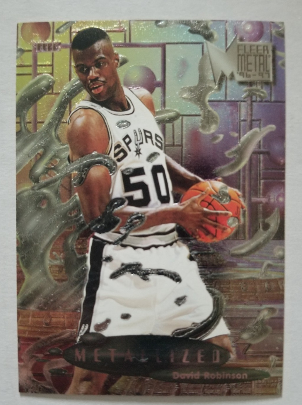 Fleer Metal 1996-97 Metallized David Robinson San Antonio Spurs #230 Fleer Metal 1996-97 Metallized David Robinson San Antonio Spurs #230