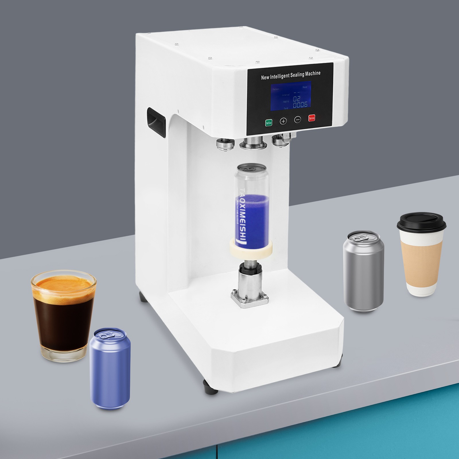 Automatic Commercial Can Sealing Machine, Beverage Can Sealer Efficient Line Automatic Commercial Can Sealing Machine, Beverage Can Sealer Efficient Line