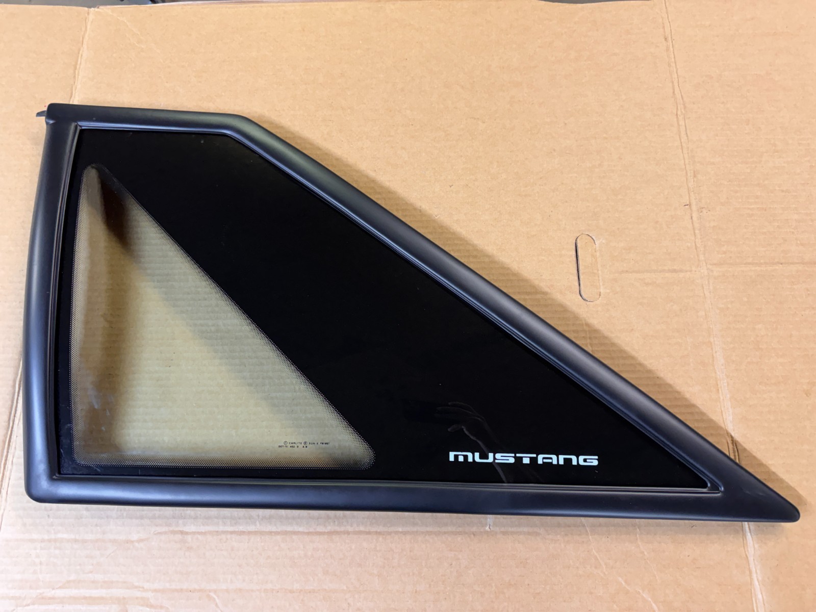 87-93 Ford Mustang Quarter Window Glass DRIVERS Side HATCHBACK OEM Carlite GT LX